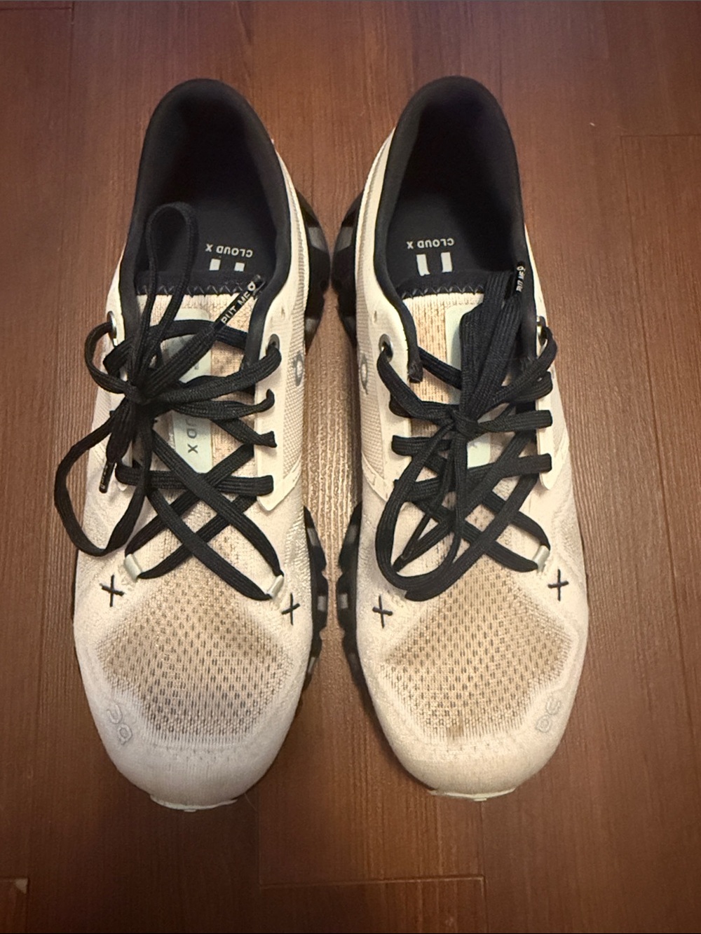 On Cloud X Running Shoes in Light Pink with Black Accents - Picture 2 of 3